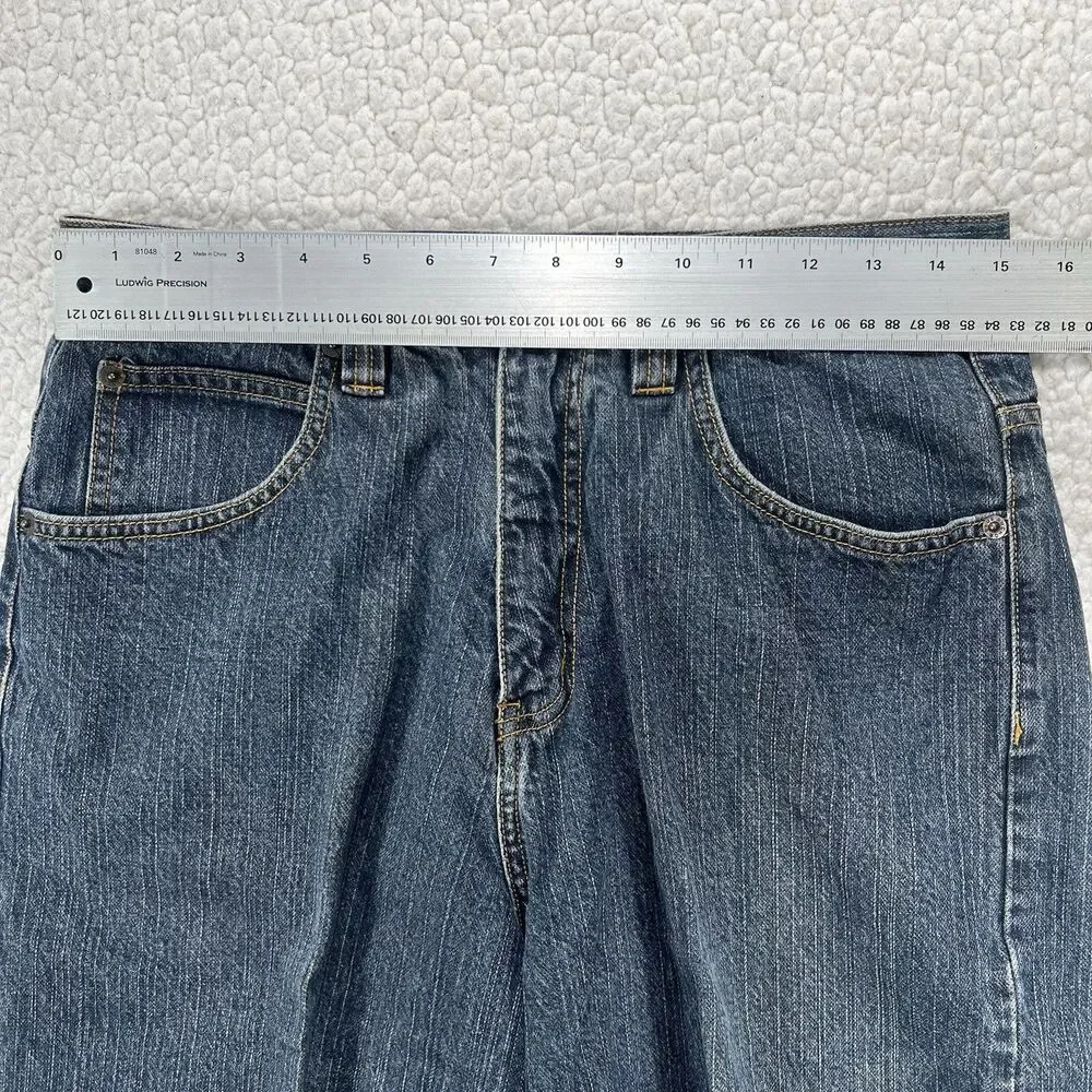Anchor Blue Baggy Denim Shorts Men’s Size 30 Blue Y2K‎ Hip Hop Streetwear